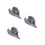 3Stk Hundegrabstein Mit Resinfigur Garten Grau 8