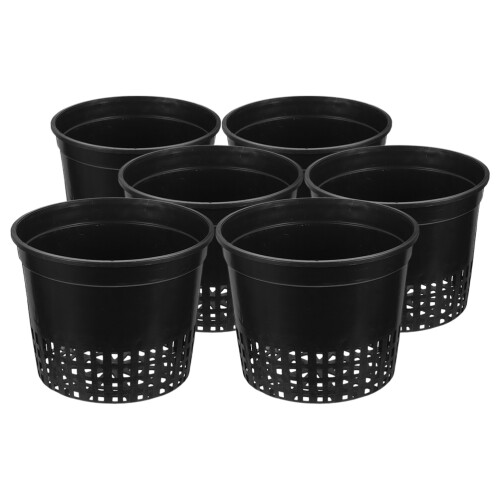 24 Pcs Plastic Mesh Net Pots For Hydroponic And Aquarium Planting
