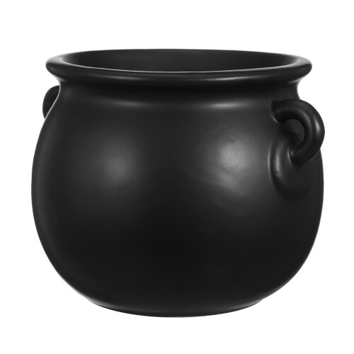 3Pcs Ceramic Halloween Candy Cauldron Bowls Black Snack Serving Dish 2