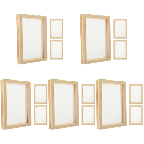 15 Pcs Wooden DIY Paper Frame Craft Making Kit 1