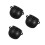3Pcs Ceramic Halloween Candy Cauldron Bowls Black Snack Serving Dish 9