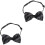 2Pcs Polyester Black Bow Tie for Boys and Men Formal Event Accessory 5