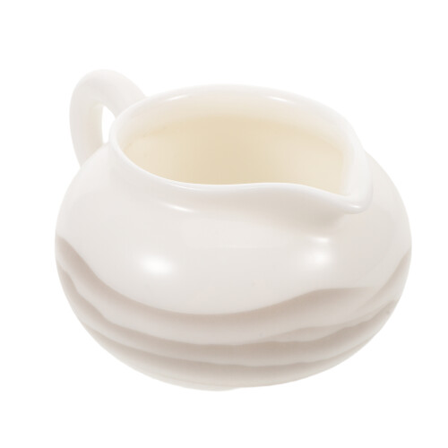3Pcs Small Ceramic Coffee Milk Creamer Pitcher White for Home Use 1