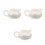 3Pcs Small Ceramic Coffee Milk Creamer Pitcher White for Home Use 8
