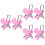 6Pcs Pink Toy Doll Stroller ABS Material Durable Fun for Kids 8