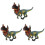 3pcs Simulation Dinosaur Model Animal Fake Dinosaur 4
