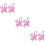 6Pcs Pink Toy Doll Stroller ABS Material Durable Fun for Kids 11