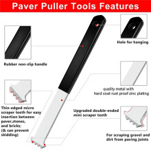 Paver Removal Tool, 2 Pcs Paver Puller Tool , Paver Extractor Tool for Garden, Lawn, Patio,Block & Paver Replacement