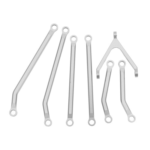 RC Car Tie Rod Set CNC Alloy Silver 2