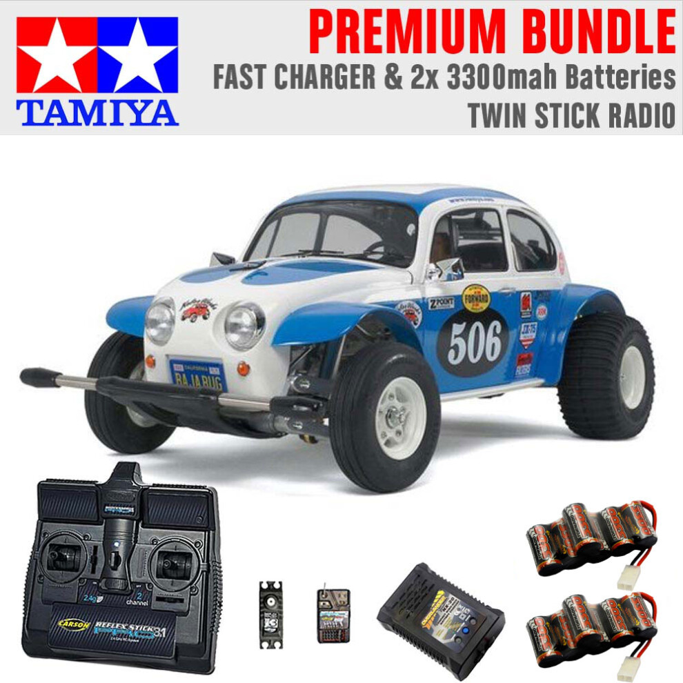 Tamiya Rc 58452 Sand Scorcher Off Road Buggy 1:10 Premium Stick Radio Bundle