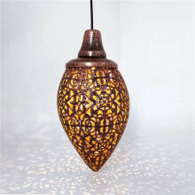 4X Solar Powered LED Moroccan Hanging Lantern Retro Moroccan Pattern Projection Lamp Outdoor Garden Fairy Light Kit