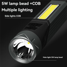 Linterna Plegable Multifuncional COB con Luz Lateral, Linterna de Trabajo, Linterna de Iluminación Exterior