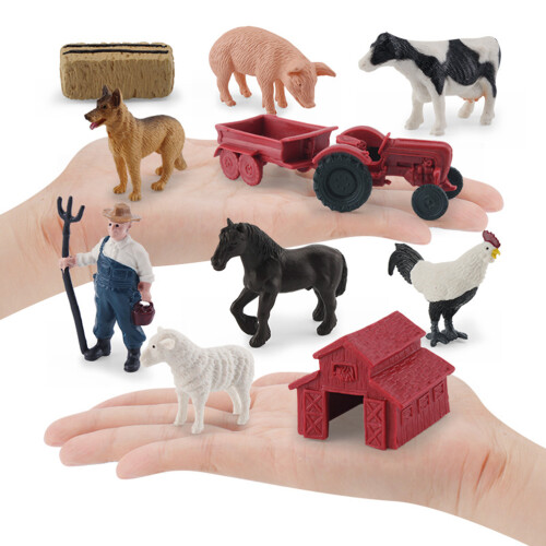 Realistic PVC Farm Animals 10-Pack