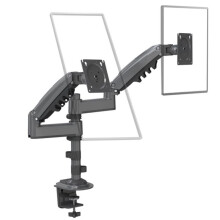 Bras de Support pour Écran de Bureau H180, Support pour Écran Double de 17 à 30 Pouces, Mouvement Complet, Charge de 2 à 9 Kg