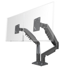F160 Desktop-Monitorarm mit Feder, 17-27 Zoll, Dual-Monitor-Halterung, Vollbeweglicher Displayständer, Tragkraft 2-9 Kg, B