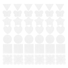 70Pcs Cross Stitch Mesh Embroidery Plastic Canvas Cross Stitch Pad Stitching Mesh Sheet