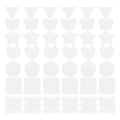 70Pcs Cross Stitch Mesh Embroidery Plastic Canvas Cross Stitch Pad Stitching Mesh Sheet