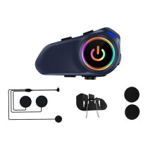 Uppgradera Motorcykelhjälmheadset BT5.3 Hörlurar Trådlösa Handsfree-Hörlurar med Mikrofon Musikspelare för Motorcykelförare