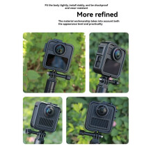 For Max2 Protective Frame Cage with Dual Cold Shoe Extension Protective Cage Case for Max2 Action Camera