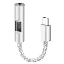 JM6 Pro 2 HiFi Audio Amplifier Headphone Adapter HD Mic Type C to 3.5mm Jack Red Audio Cable for Phone Computer