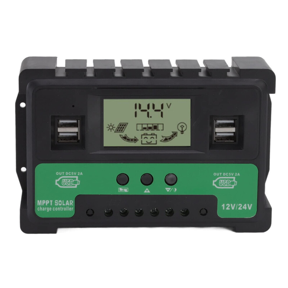 40A Mppt Solar Charge Controller 12V 24V With Lcd Monitoring Dual Usb For OffâGrid Systems 9053599203131