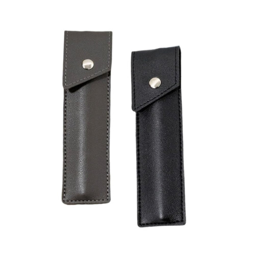 Leather Pen Case with ScratchResistant Retro Design for Single Fountain Pen, Dark 2 Pack