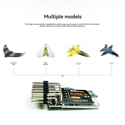 Radiolink BYME-D Fixed Wing Flight Controller Gyroscope Self-Stabilization Balance Delta-Wing SU27 Paper Aircraft Stabilizer 1