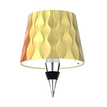USB Charge LED Wine Bottle Table Lamp with Touch Control 3 Colors Stepless Dimming Ripple Wine Bottle Table Lamp Gold