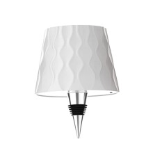 USB Charge LED Wine Bottle Table Lamp with Touch Control 3 Colors Stepless Dimming Ripple Wine Bottle Table Lamp White