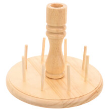 Wooden Thread Spool Holder for Sewing and Embroidery, 8 Spindle Beech Wood Rack Organizer