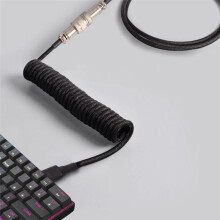 Mechanischer Tastaturadapter, Spiralkabel, Typ C, Telefon-Ladekabel, USB-Tastatur, Luftfahrt-Anschlusskabel für Desktop-PC, B