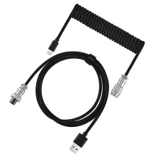 Mekaniskt Tangentbordsadapter Spiralkabel TypC-Telefonladdningssladd USB-Tangentbord Flygkontaktstråd för Stationär Dator, D