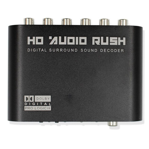 5.1 Channel CH HD Audio Decoder SPDIF Coaxial to 6RCA DTS AC3 Optical Digital Amplifier Analog DAC Adapter EU Plug 2
