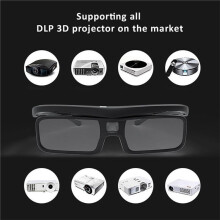 DLP Link Active Shutter 3D Glasses USB Rechargeable 3D Eyeglasses for Home Cinema DLP Projector Not Suitable for All TV