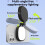 Rechargeable LED Magnetic Selfie Light with Mirror 3 Adjustable Lighting Effects Portable Foldable 6500-7000K 6