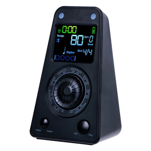 Electronic Metronome BT Rechargeable Vocal Digital Metronome Timer for Piano Guitar Drum Adjustable Volume 8 Rhythms