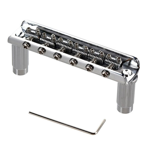 6-Saddle Bridge Adjustable Electric Guitar Replacement Bridge for Bigsby 2
