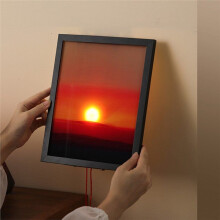 Sunset Hand Pulled Night Light Movable Light Simulates Sunrise and Sunsets Ambient Lighting, Modern Funky Home...