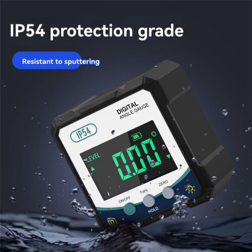 IP54 Digital Level Angle Gauge with Magnetic Base 360  Measuring Digital Inclinometer Electronic Bevel Protractor