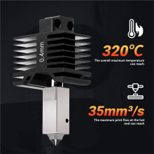 For X1/X1C 3D Printer Hotend Kit with Fan 0.4mm Hardened Steel Nozzle Hot End 3D Printer Parts