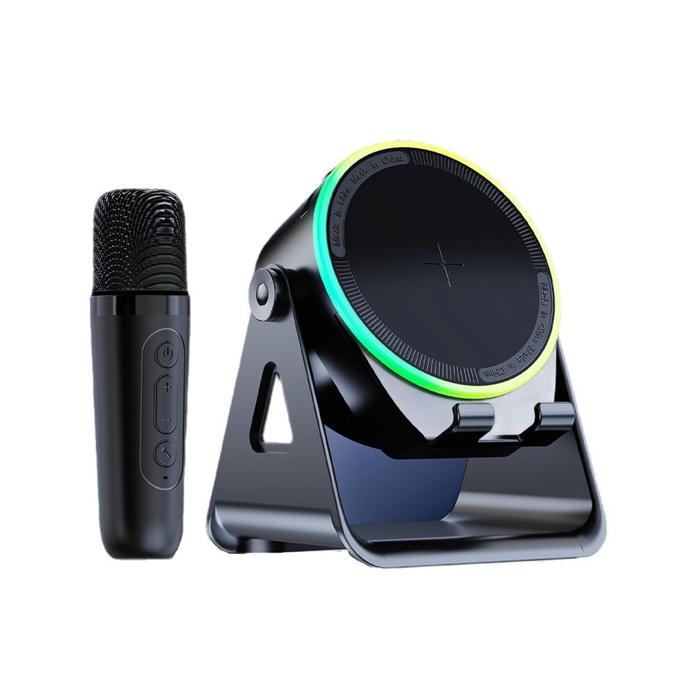 5.0 Speaker Phone Mount Built In Mic With Wireless Phone Charging For Music Playback And Content Creation 6033779544479