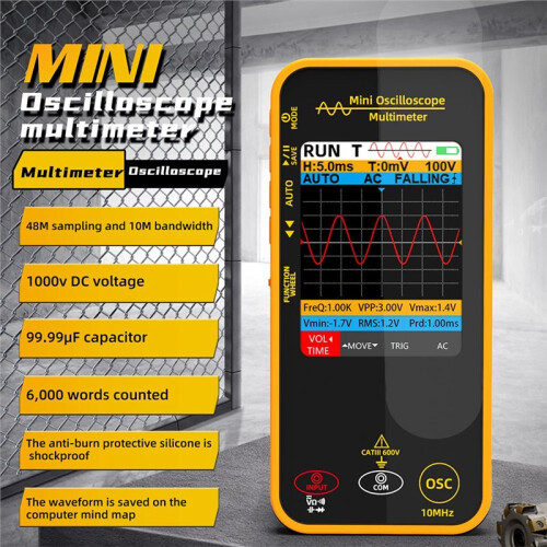 Graphic Digital Multimeter Oscilloscope High-Precision Multitester Resistance Voltage Capacitance Hz Continuity Tester 1