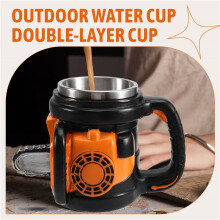 Taza para Motosierra, Taza para Sierra Eléctrica, Taza de Agua para Exteriores de Doble Capa de 300 Ml.