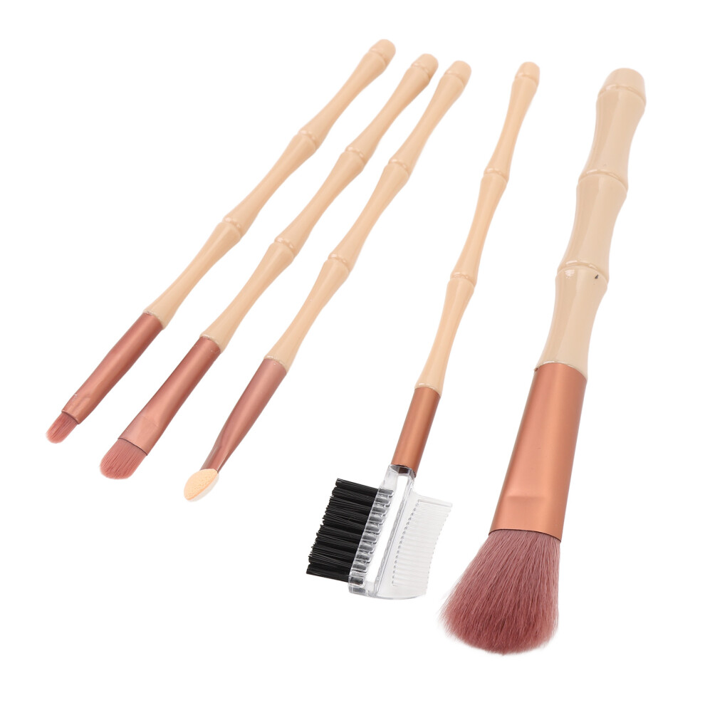 5 Pcs Makeup Brush Set - ABS/Nylon, Soft Bristles