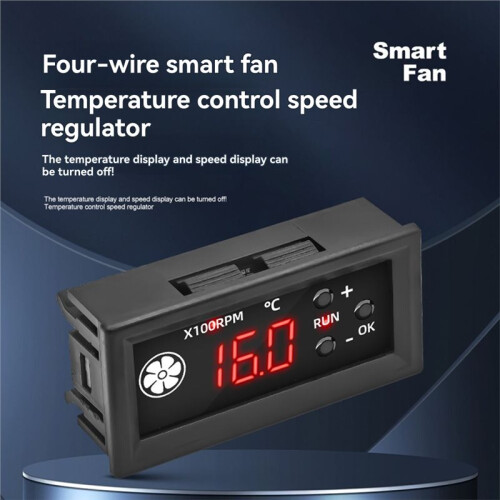 PWM Fan Temperature Controller Speed Controller LED Digital Display Temperature Speed Meter with Temperature Sensor 1