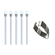 5PCS Replacement Tablet Pencil Nib Set for Tab S11 / S11 Ultra Wear Resistant Stylus Pen Tips with Clip White