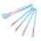 5pcs Soft Makeup Brushes Set - Portable, Blue 8