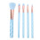 5pcs Soft Makeup Brushes Set - Portable, Blue 2