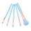 5pcs Soft Makeup Brushes Set - Portable, Blue 1