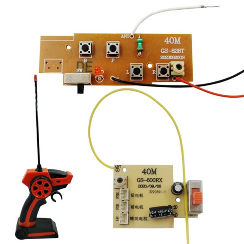 2.4G 4CH Remote Control Transmitter and Receiver Module Accessories Replacement for RC Remote Control Car Red 1